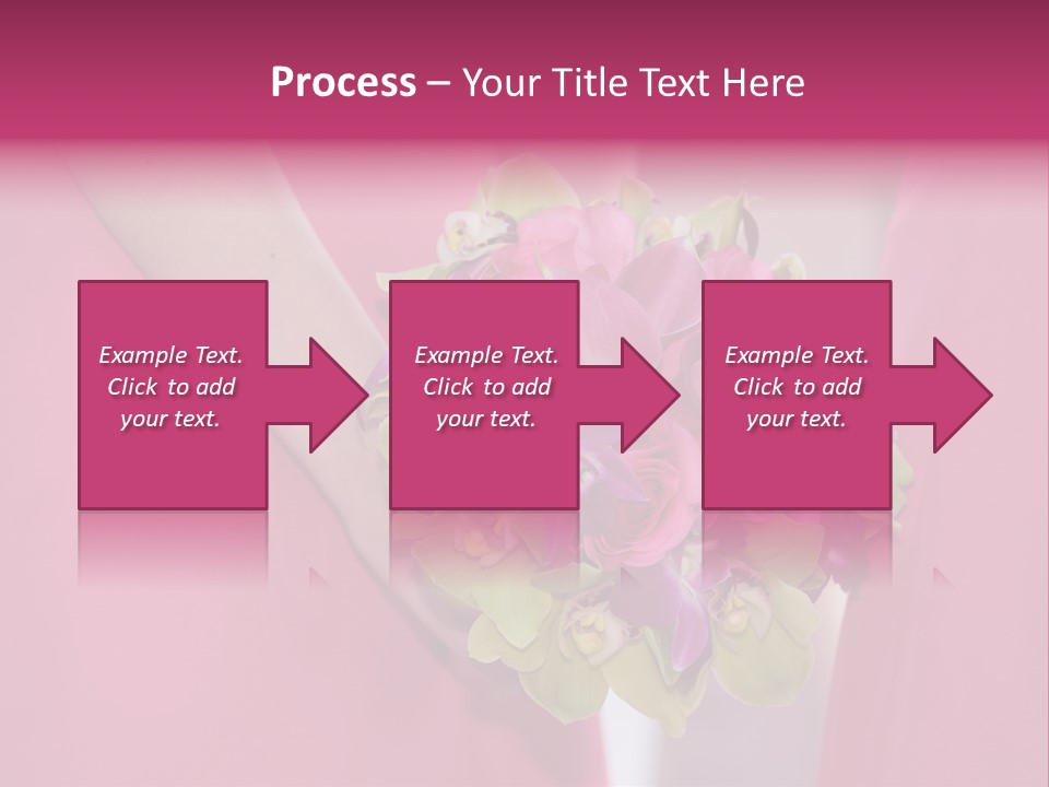 A Woman In A Pink Dress Holding A Bouquet Of Flowers PowerPoint Template