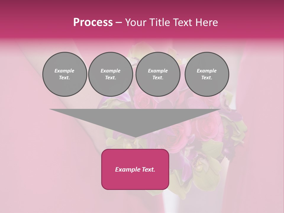 A Woman In A Pink Dress Holding A Bouquet Of Flowers PowerPoint Template