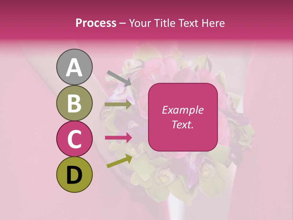 A Woman In A Pink Dress Holding A Bouquet Of Flowers PowerPoint Template