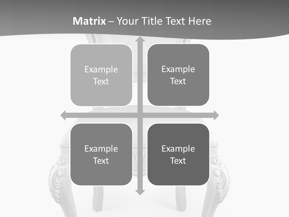 A White Chair With A Gray Background PowerPoint Template