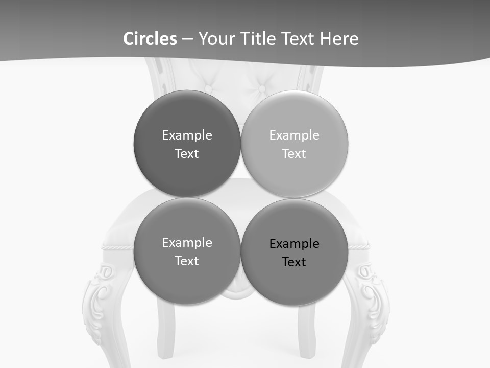 A White Chair With A Gray Background PowerPoint Template