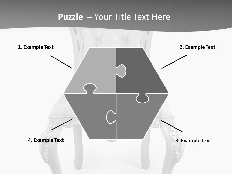 A White Chair With A Gray Background PowerPoint Template