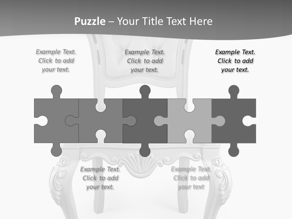 A White Chair With A Gray Background PowerPoint Template