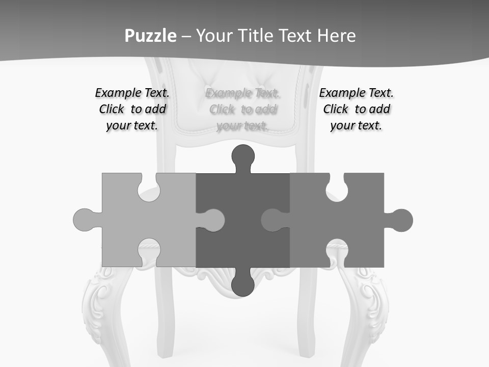 A White Chair With A Gray Background PowerPoint Template