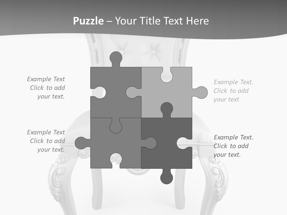 A White Chair With A Gray Background PowerPoint Template