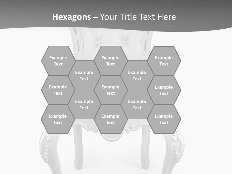 A White Chair With A Gray Background PowerPoint Template