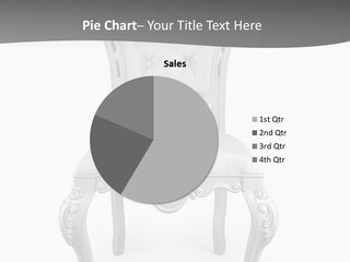 A White Chair With A Gray Background PowerPoint Template