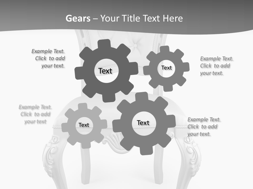 A White Chair With A Gray Background PowerPoint Template