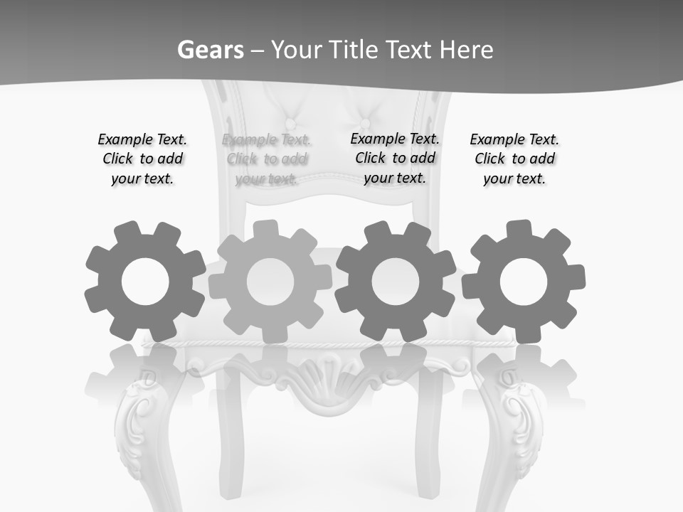 A White Chair With A Gray Background PowerPoint Template