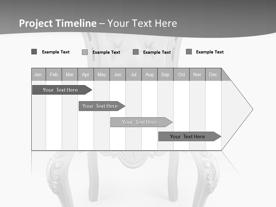 A White Chair With A Gray Background PowerPoint Template