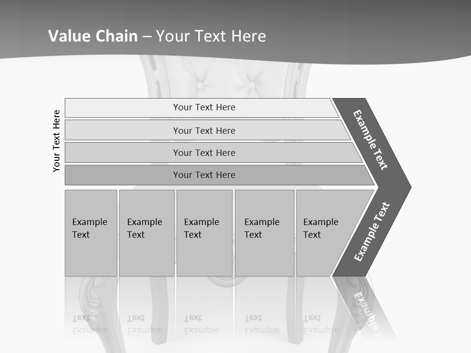 A White Chair With A Gray Background PowerPoint Template