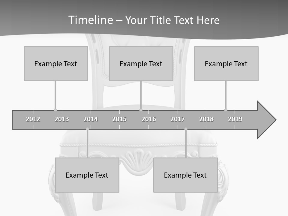 A White Chair With A Gray Background PowerPoint Template