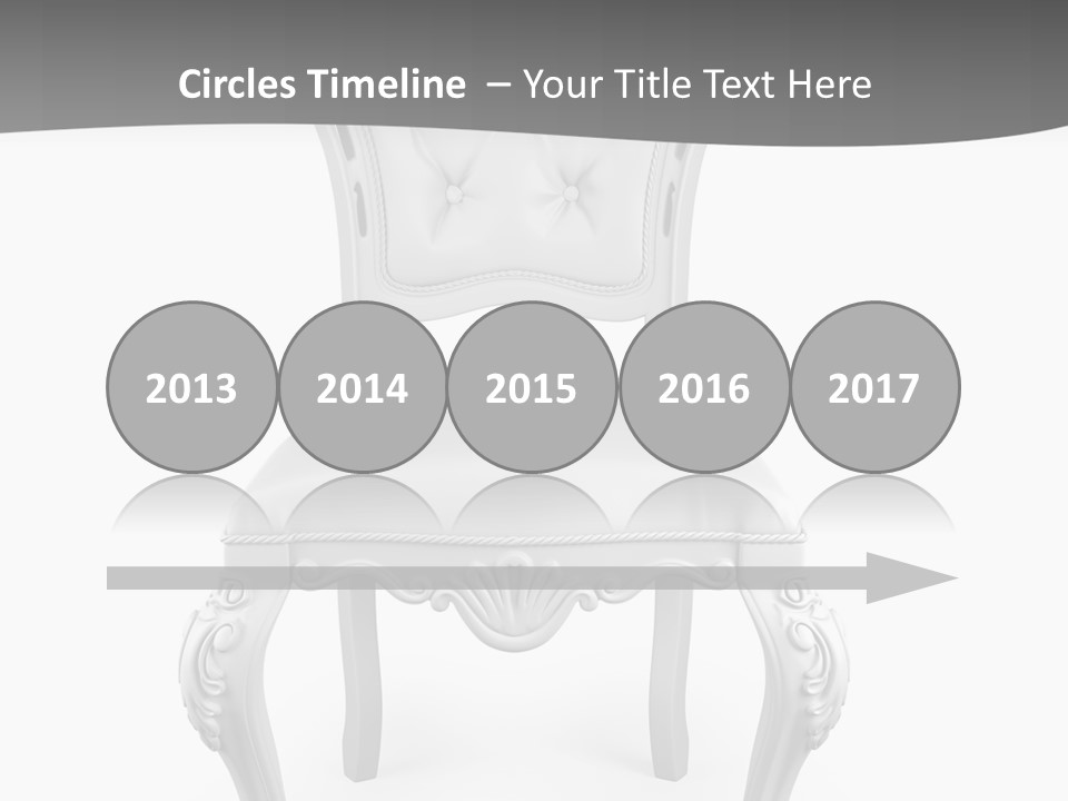 A White Chair With A Gray Background PowerPoint Template