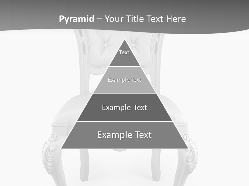 A White Chair With A Gray Background PowerPoint Template