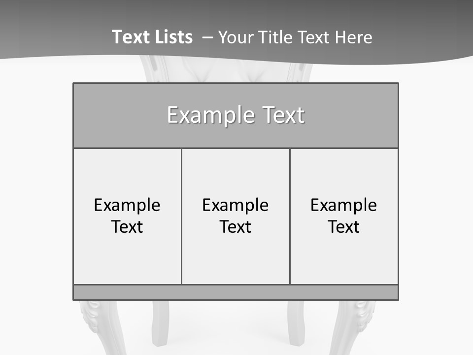 A White Chair With A Gray Background PowerPoint Template