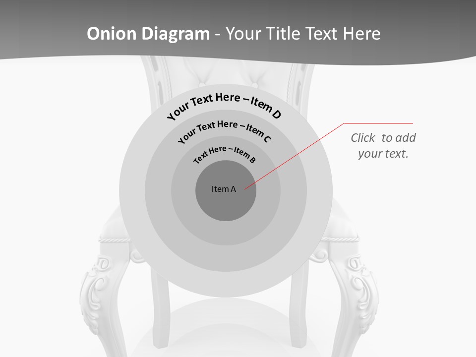 A White Chair With A Gray Background PowerPoint Template