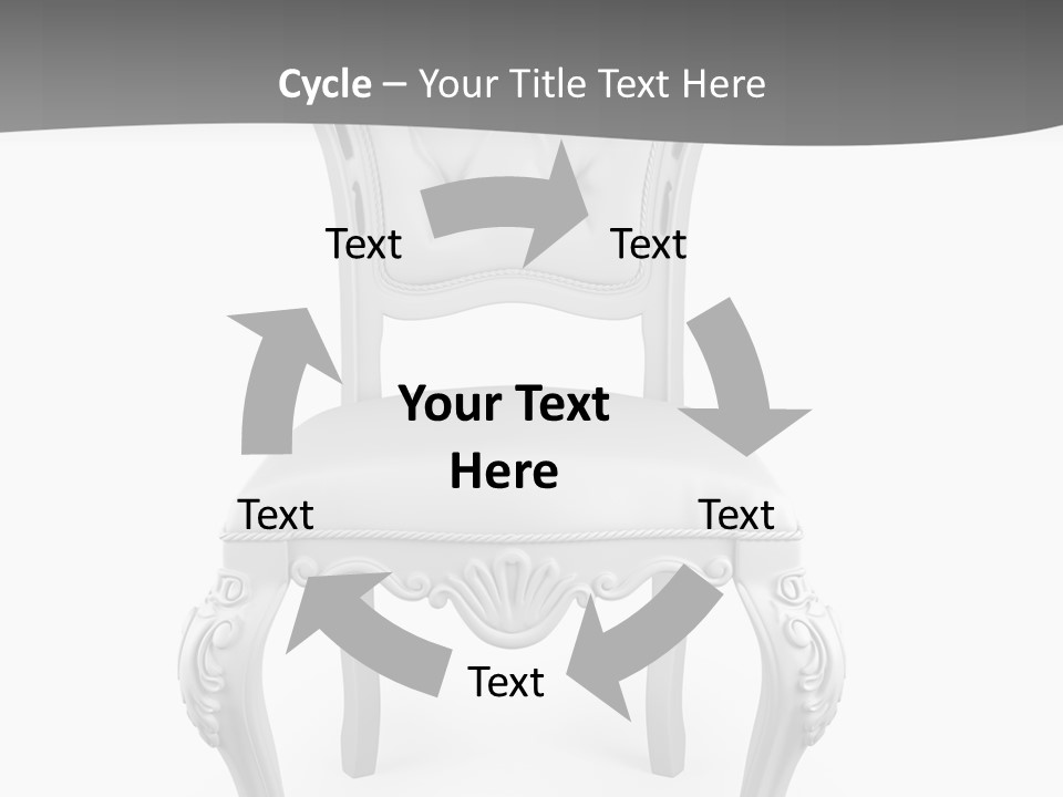 A White Chair With A Gray Background PowerPoint Template