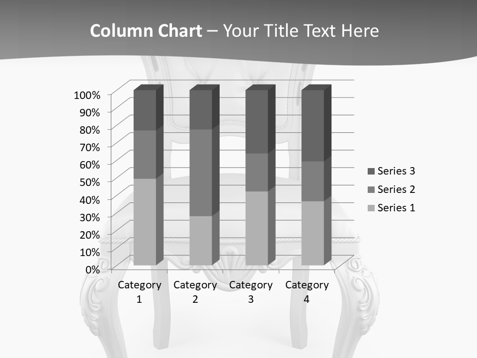 A White Chair With A Gray Background PowerPoint Template