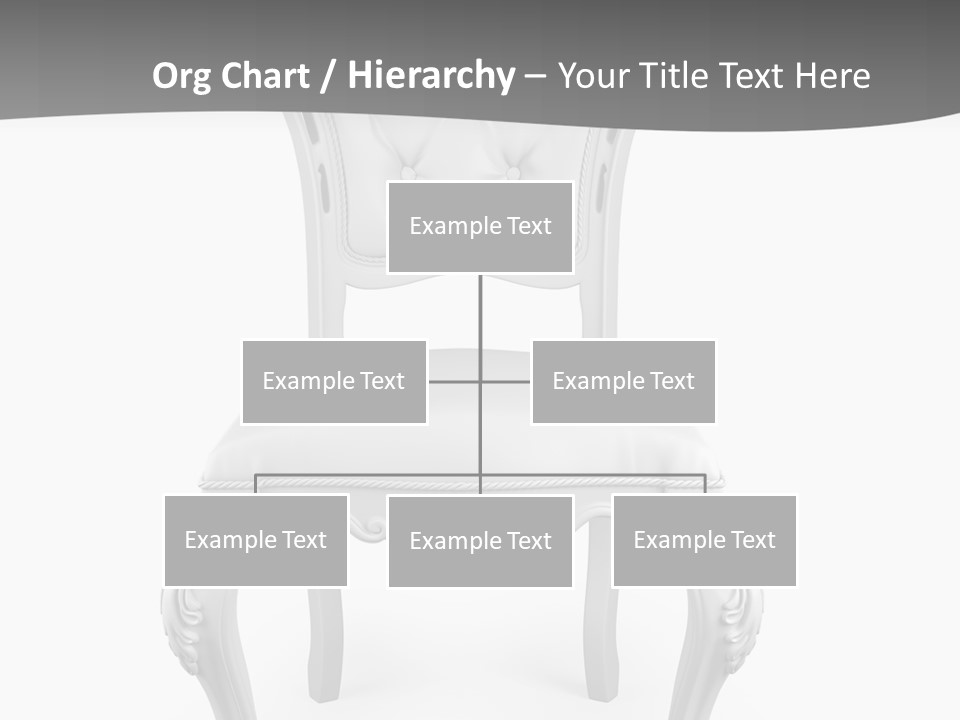 A White Chair With A Gray Background PowerPoint Template