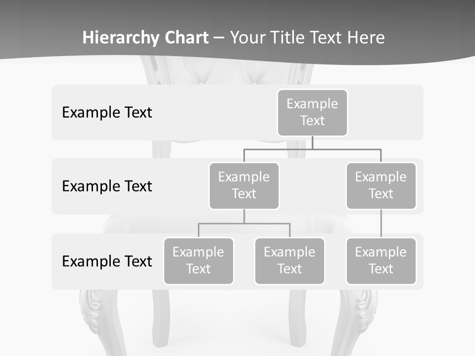A White Chair With A Gray Background PowerPoint Template