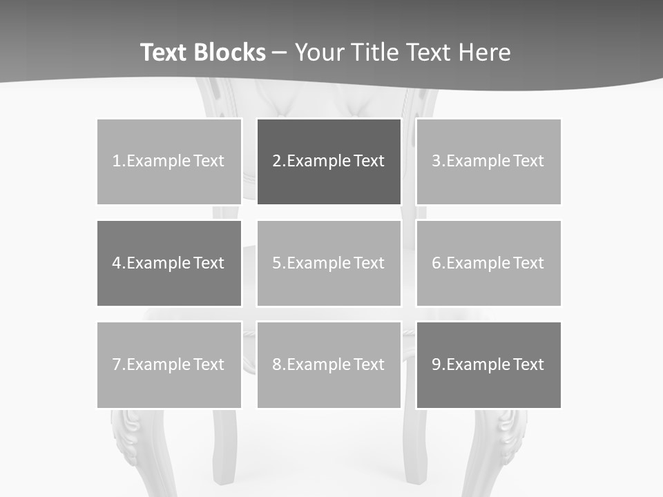 A White Chair With A Gray Background PowerPoint Template