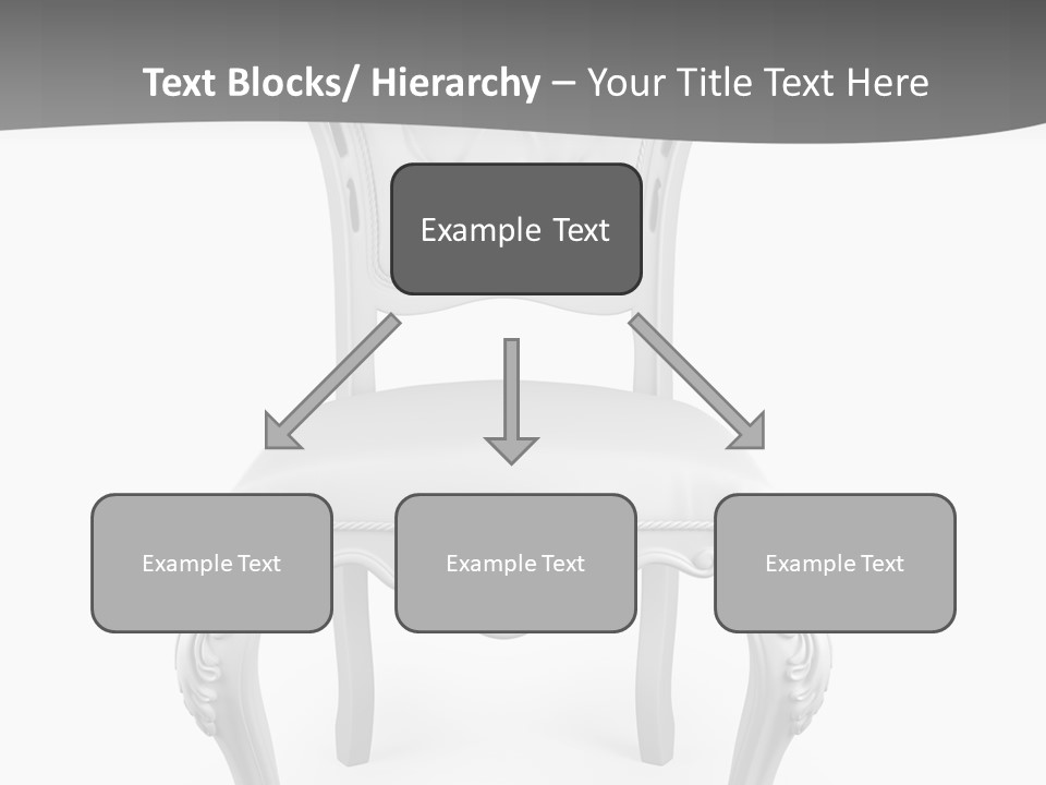A White Chair With A Gray Background PowerPoint Template