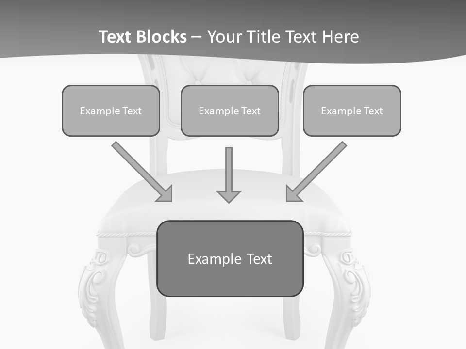 A White Chair With A Gray Background PowerPoint Template