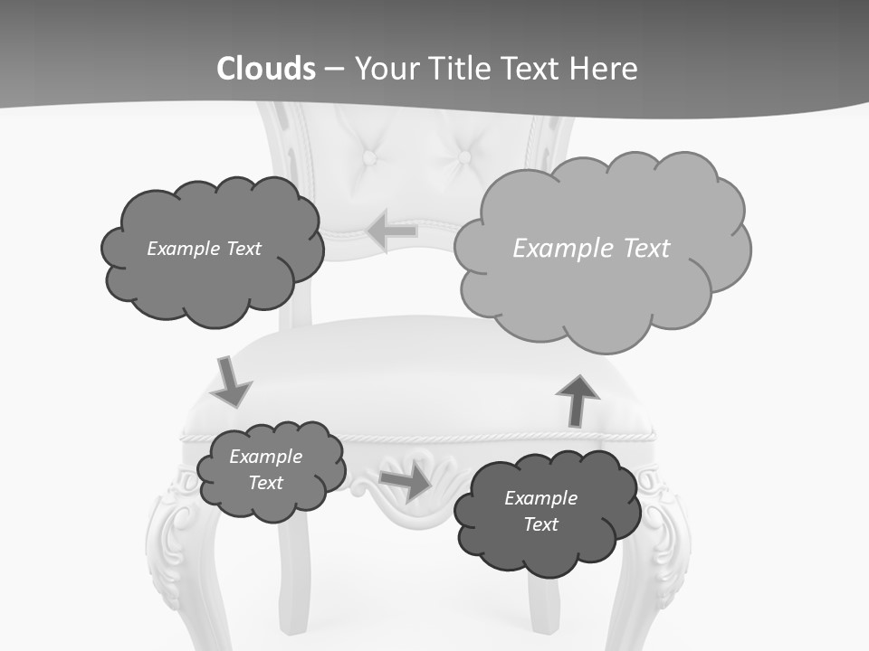 A White Chair With A Gray Background PowerPoint Template