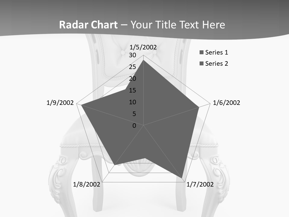A White Chair With A Gray Background PowerPoint Template