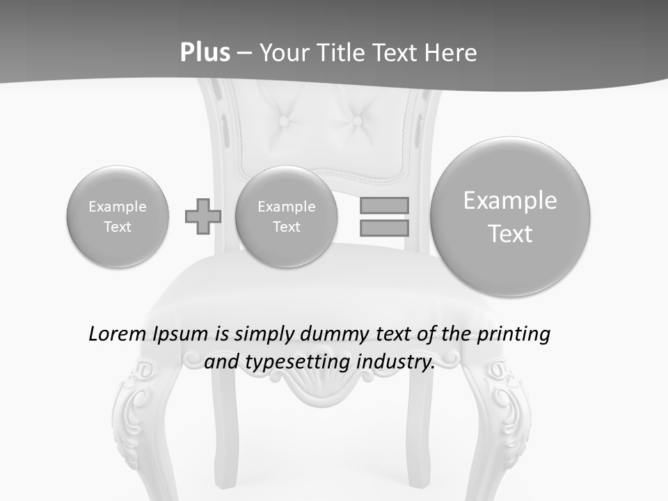 A White Chair With A Gray Background PowerPoint Template