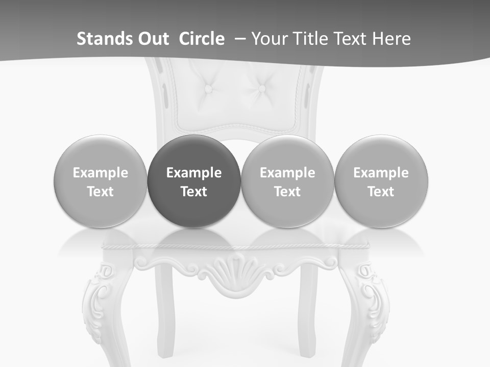 A White Chair With A Gray Background PowerPoint Template