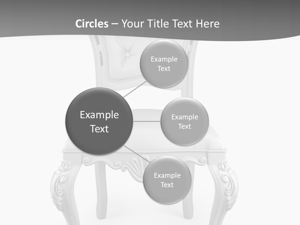 A White Chair With A Gray Background PowerPoint Template