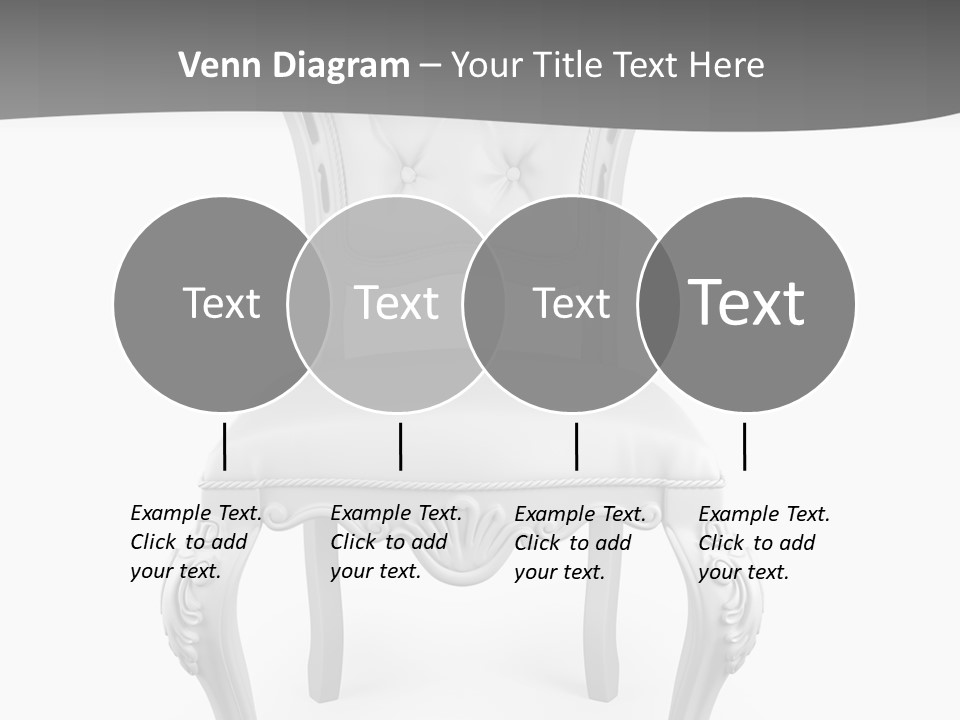 A White Chair With A Gray Background PowerPoint Template