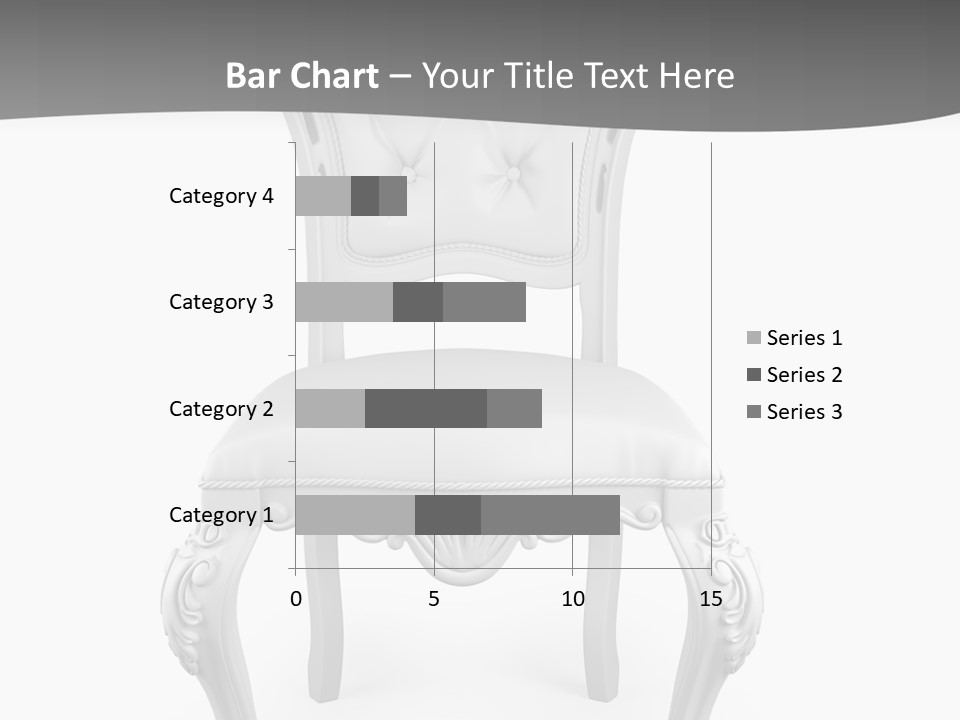 A White Chair With A Gray Background PowerPoint Template