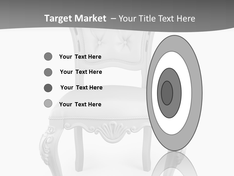 A White Chair With A Gray Background PowerPoint Template