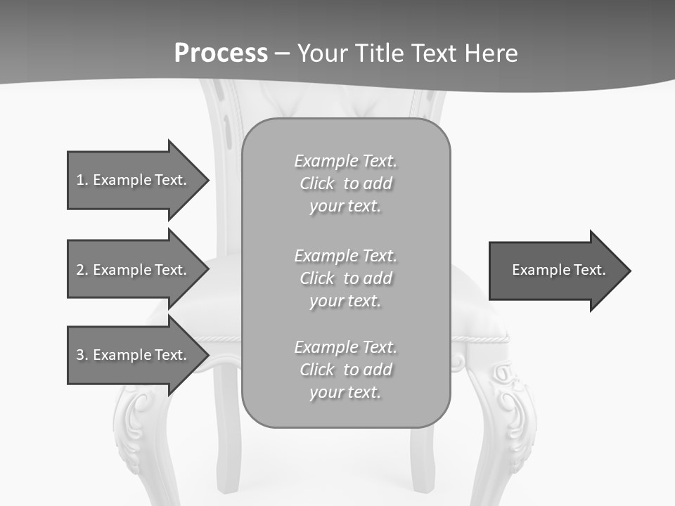 A White Chair With A Gray Background PowerPoint Template