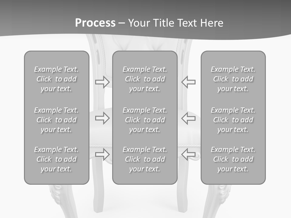 A White Chair With A Gray Background PowerPoint Template