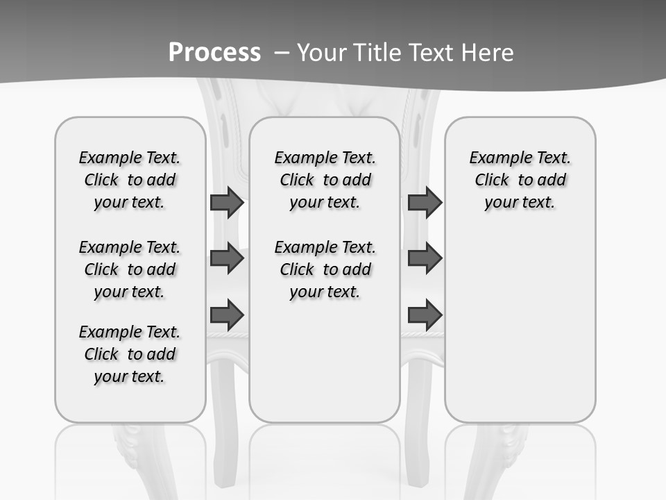 A White Chair With A Gray Background PowerPoint Template