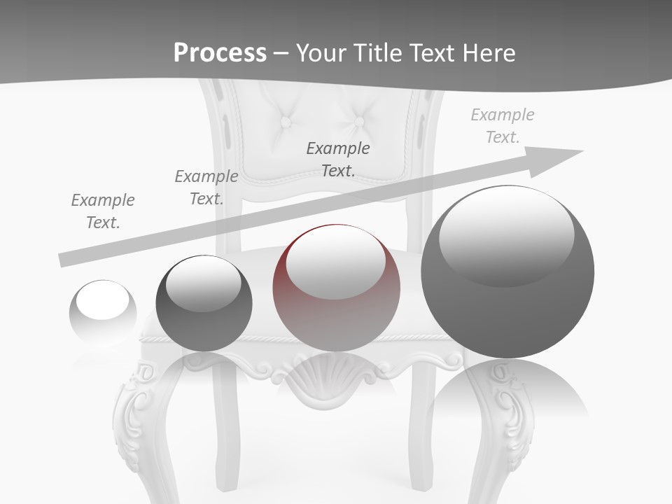 A White Chair With A Gray Background PowerPoint Template