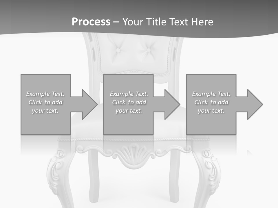 A White Chair With A Gray Background PowerPoint Template