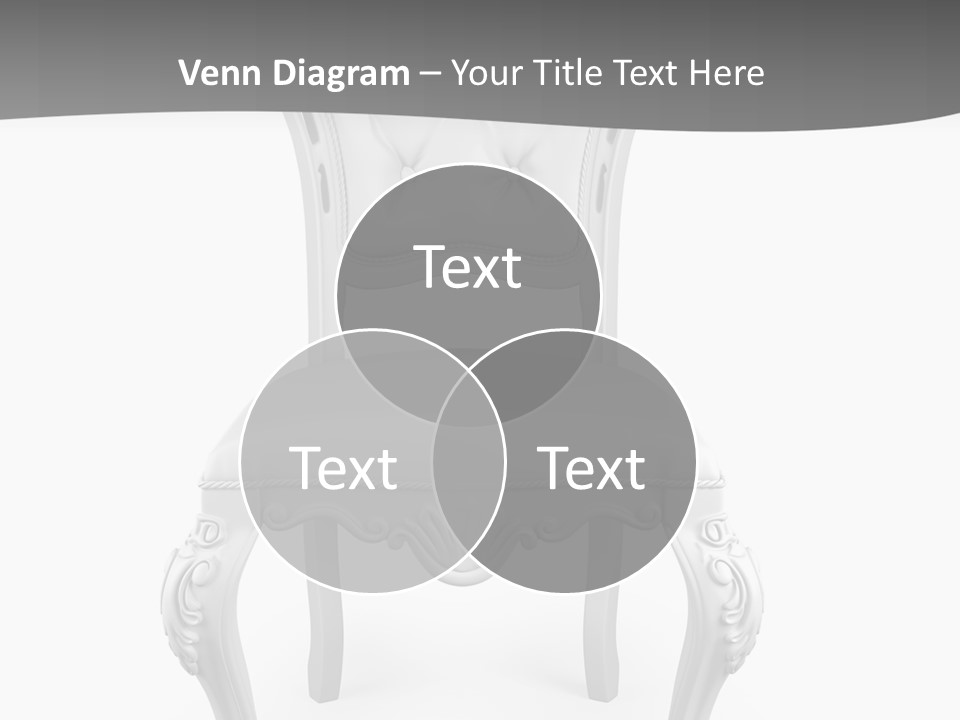 A White Chair With A Gray Background PowerPoint Template
