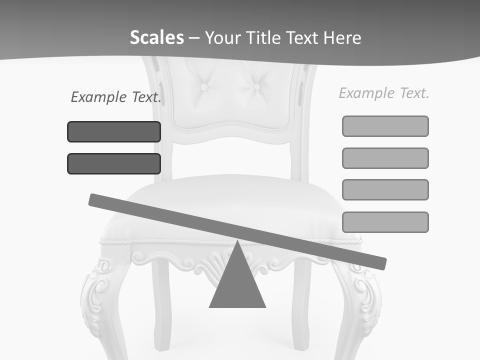 A White Chair With A Gray Background PowerPoint Template