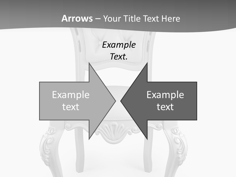 A White Chair With A Gray Background PowerPoint Template