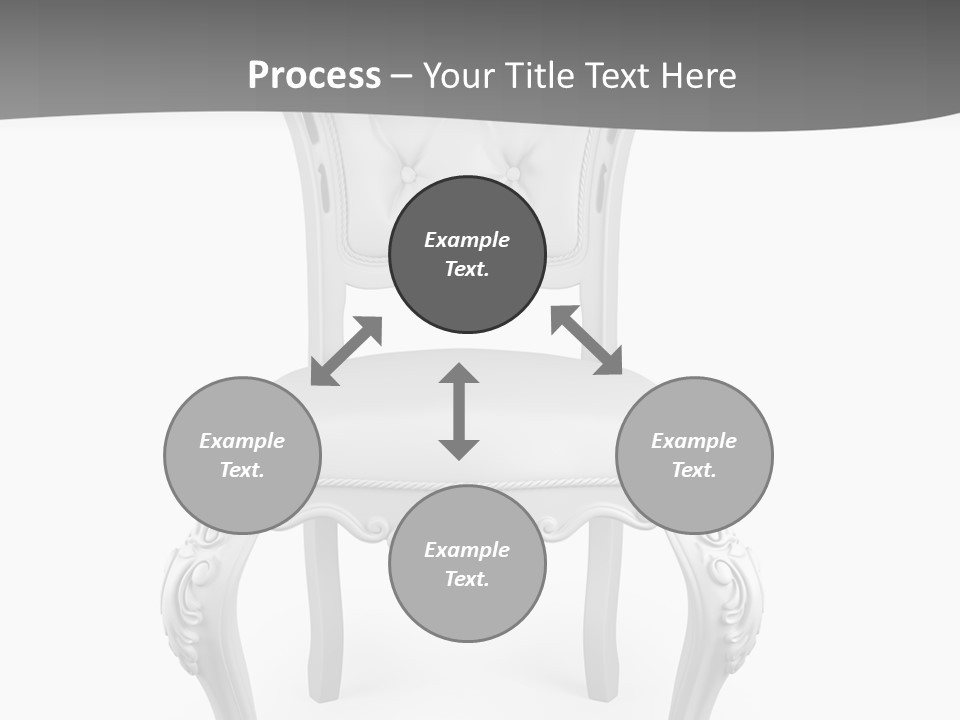 A White Chair With A Gray Background PowerPoint Template