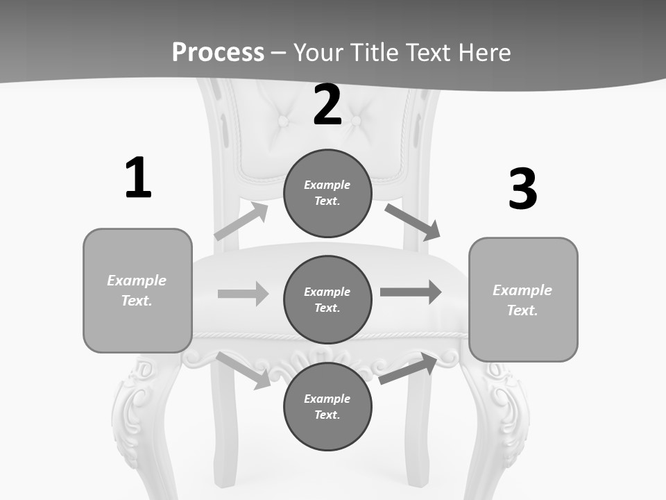 A White Chair With A Gray Background PowerPoint Template