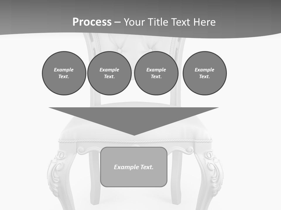 A White Chair With A Gray Background PowerPoint Template