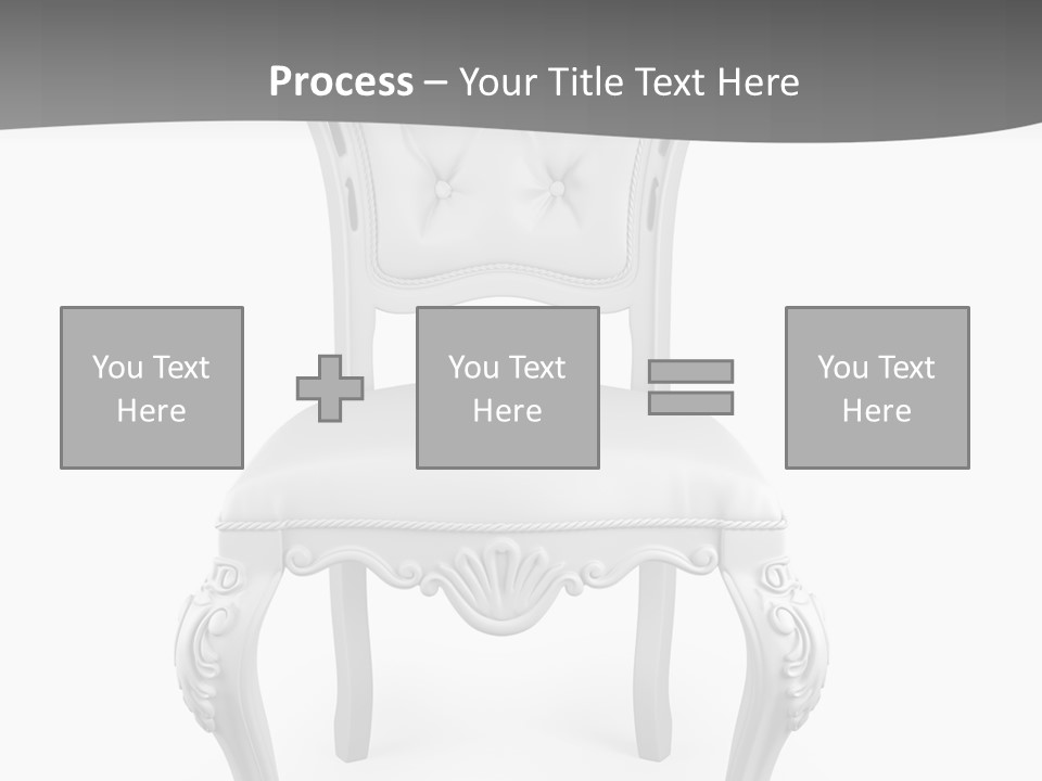 A White Chair With A Gray Background PowerPoint Template