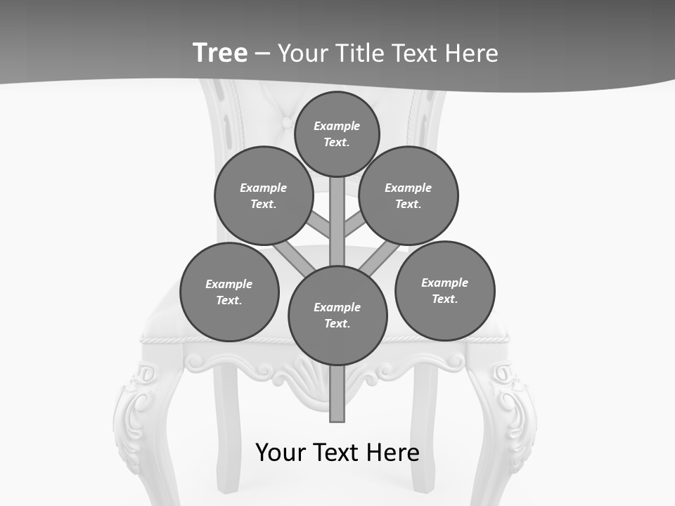 A White Chair With A Gray Background PowerPoint Template