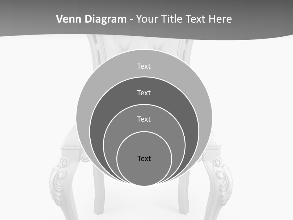 A White Chair With A Gray Background PowerPoint Template