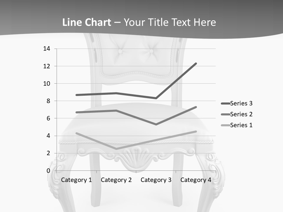 A White Chair With A Gray Background PowerPoint Template
